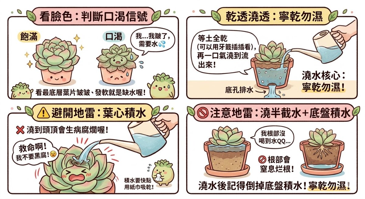 高雄多肉照護｜多肉植物澆水的黃金法則