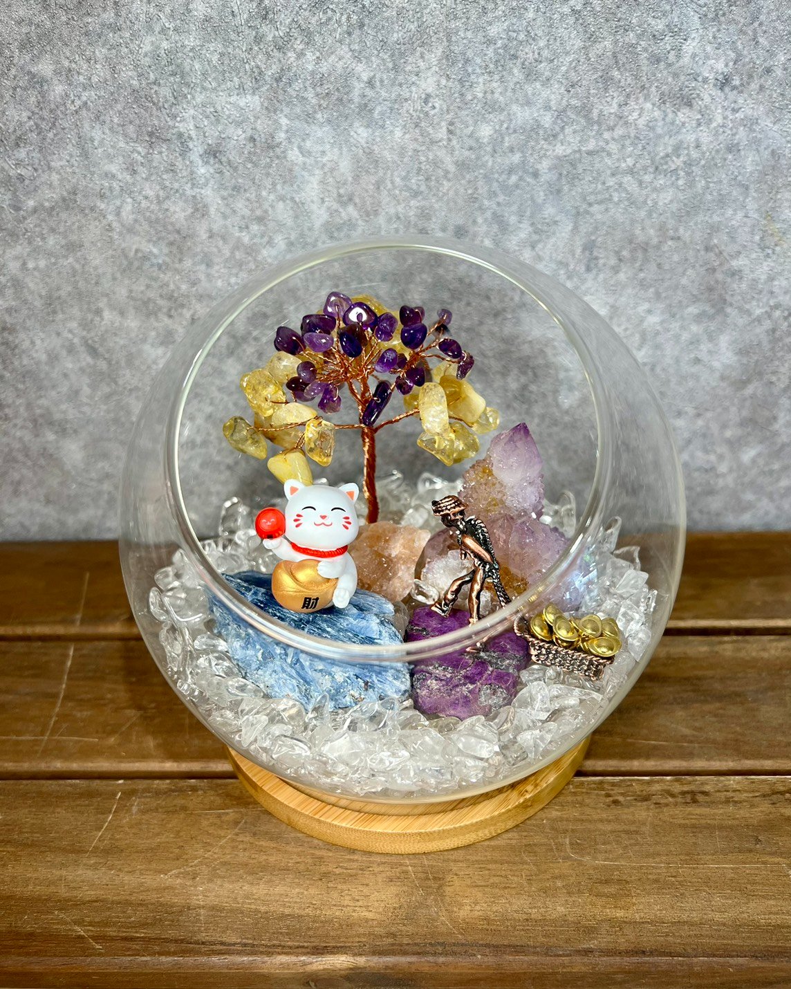 高雄多肉生命靈數植晶玻璃球