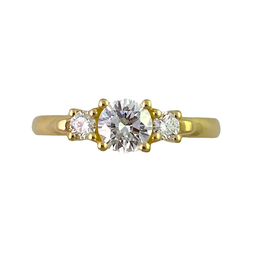 Sea Trilogy Diamond Engagement Ring