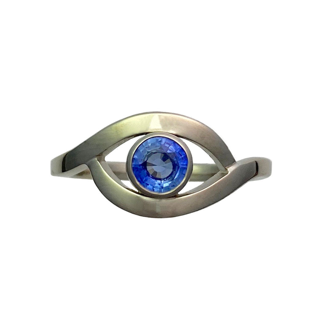 Infinity Wave 18ct Gold Sapphire Ring