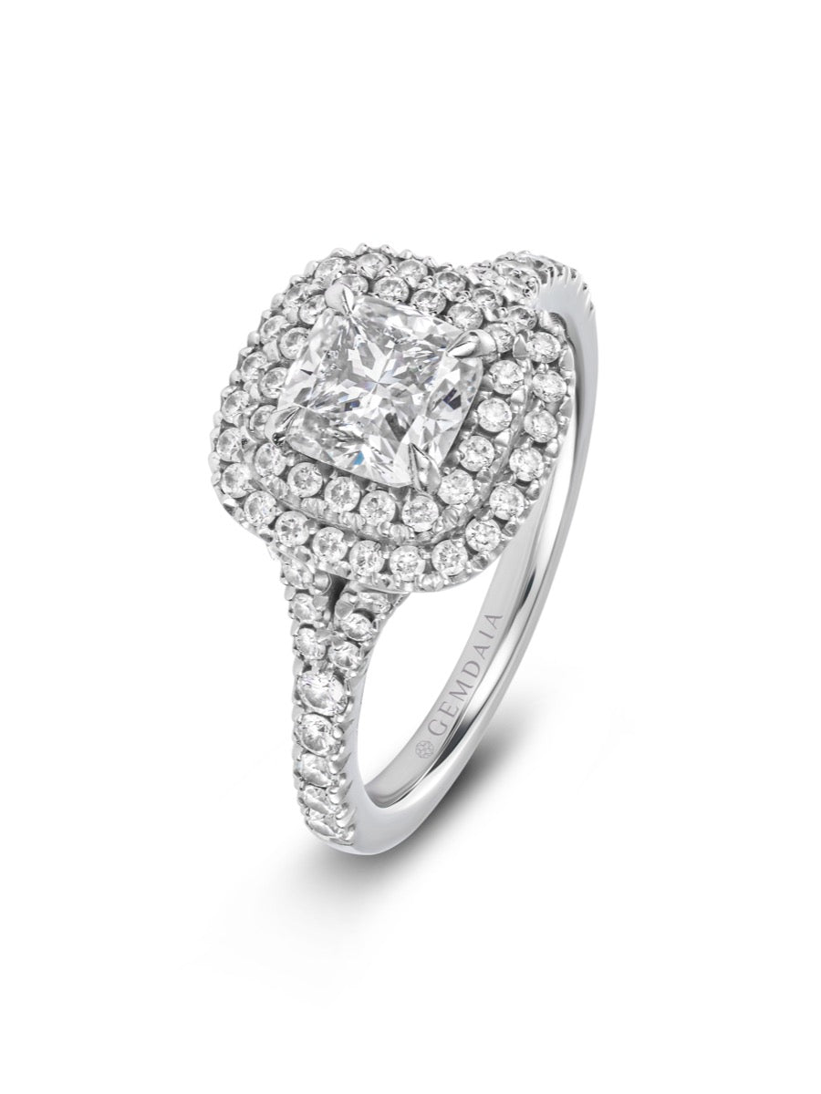 Diamond Double Halo Engagement Ring