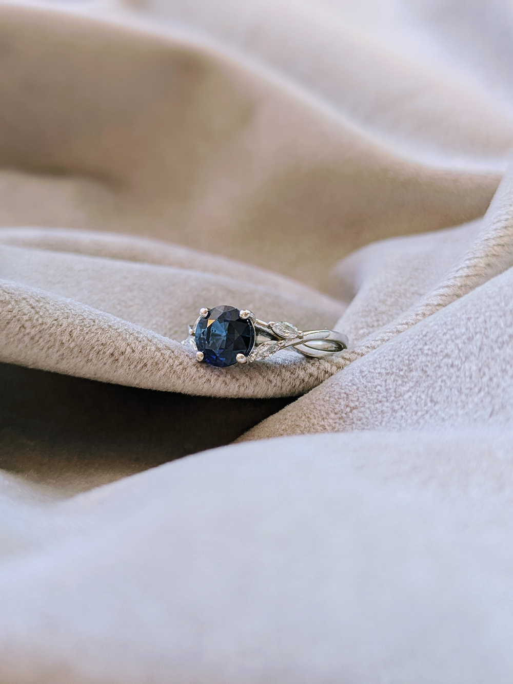 Blue Sapphire Engagement Ring