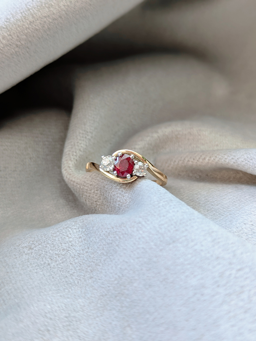 Ruby Twist Ring
