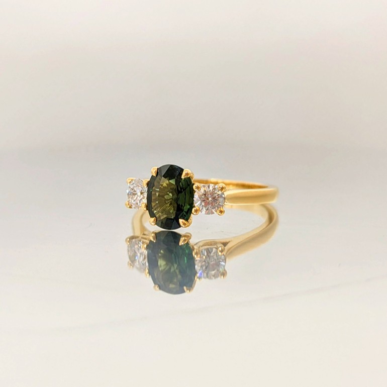 Forest Green Oval Ring