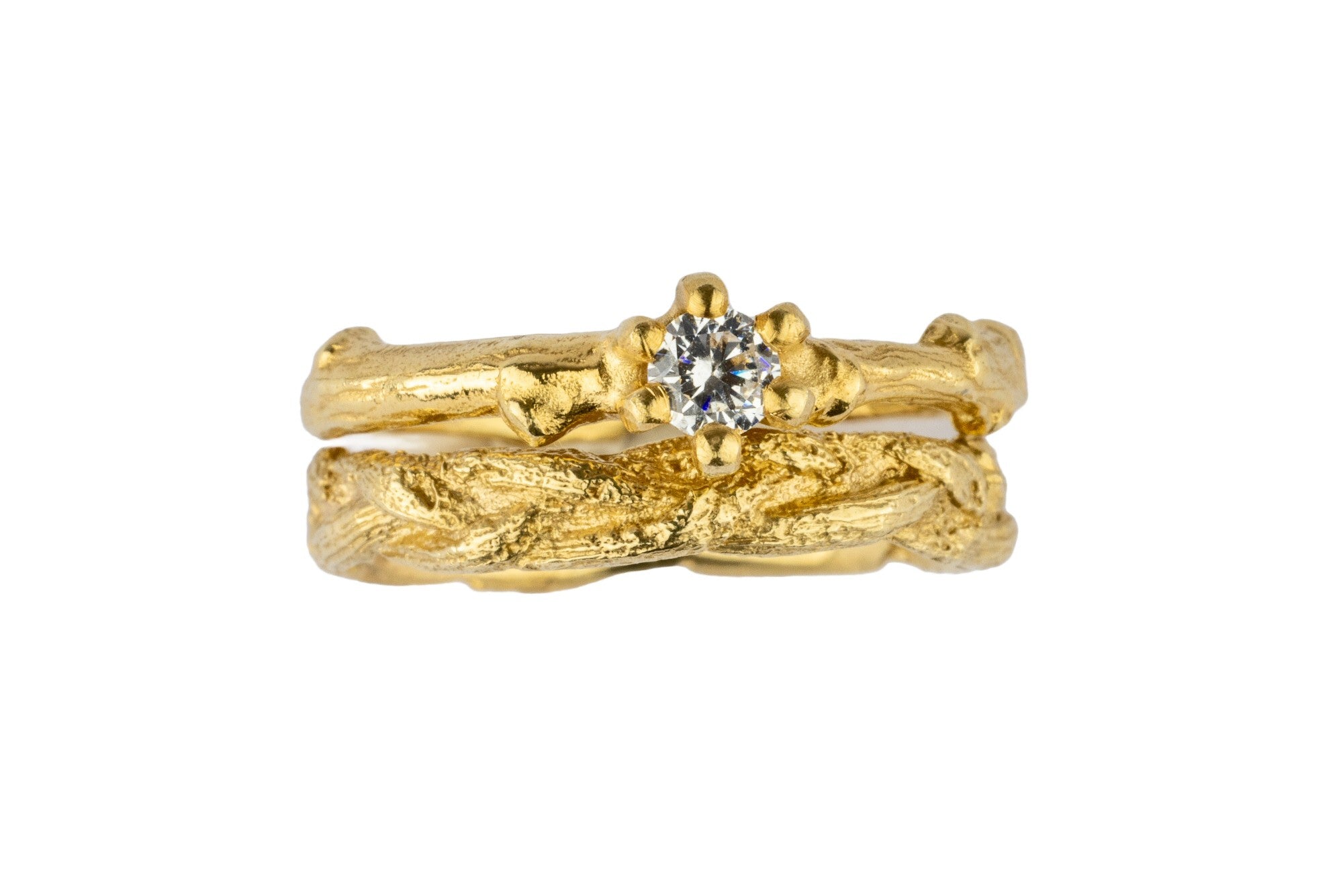 Plaited Twig Wedding and Engagement Set