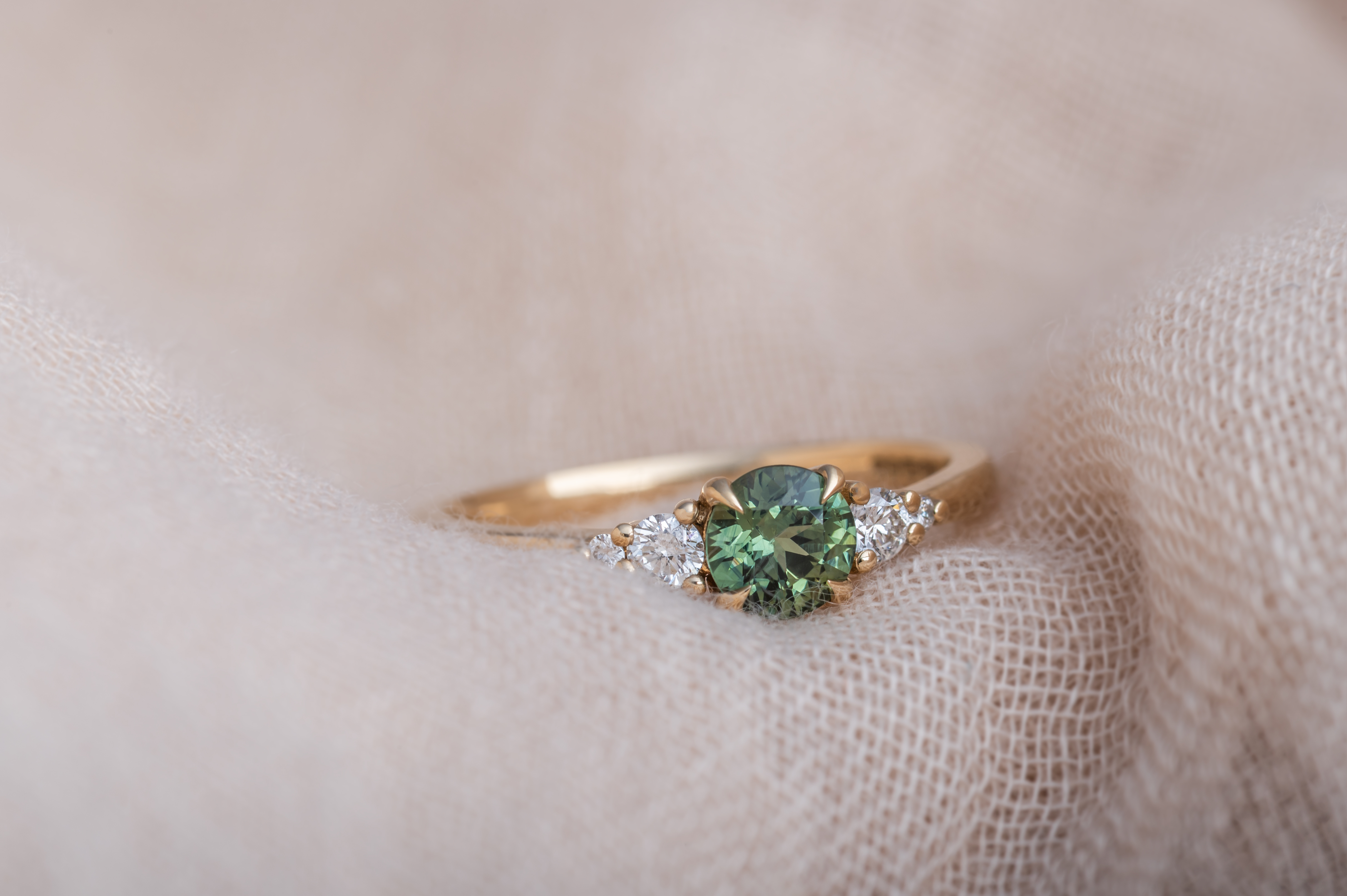 Ayla 0.5ct - Blue Green Sapphire Engagement Ring