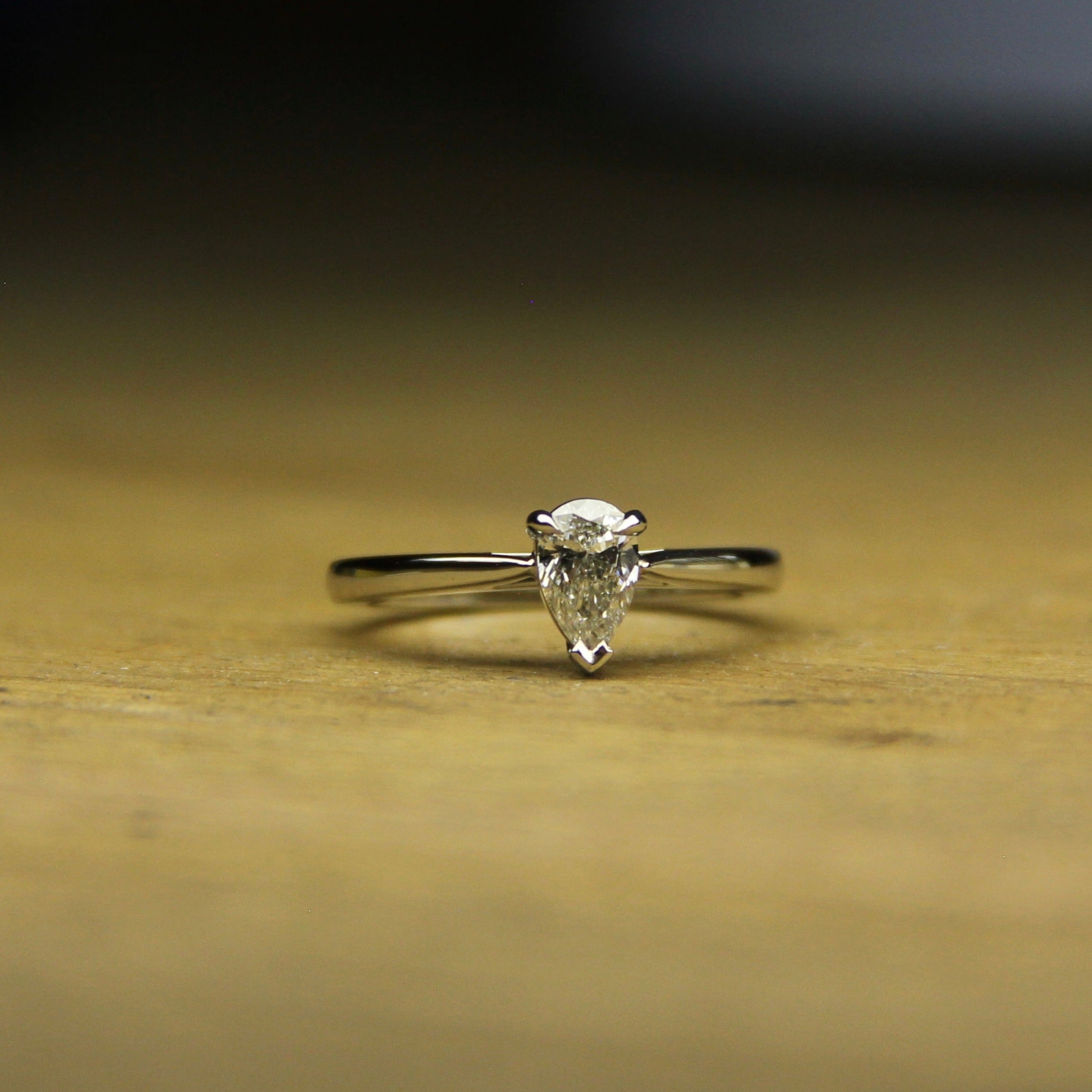 Pear Shaped Diamond Solitaire