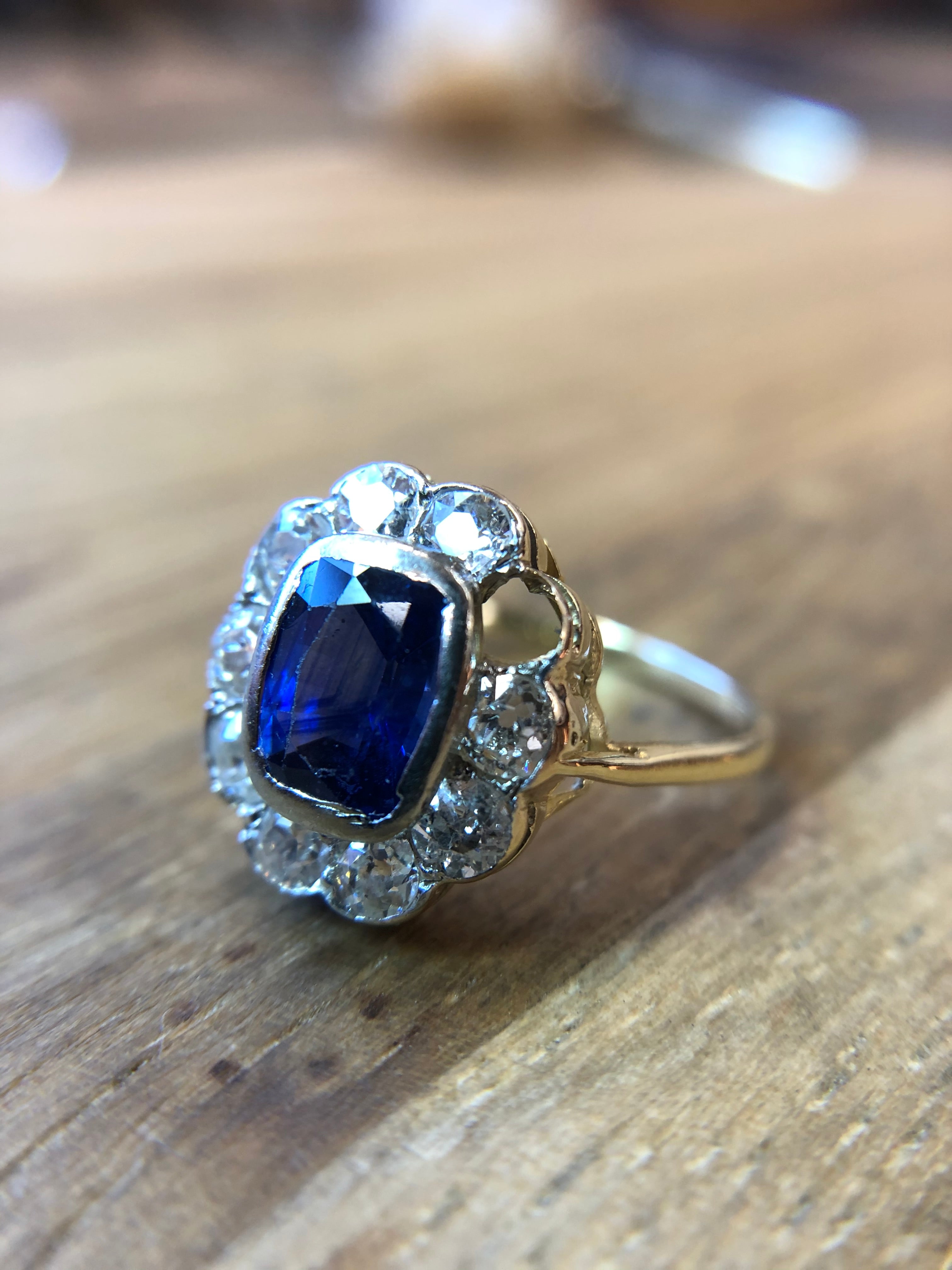 Antique Sapphire & Diamond Re-model