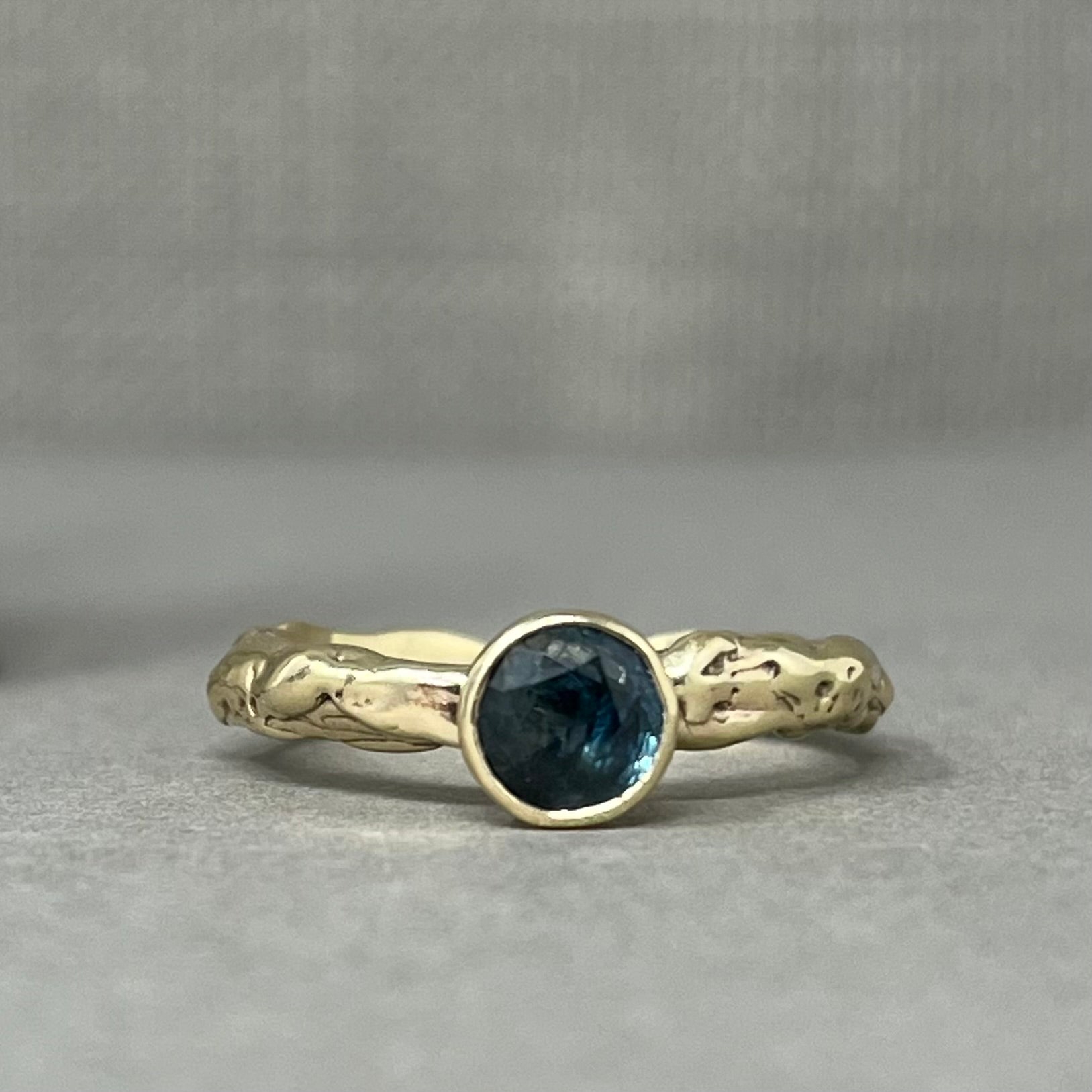 Montana Sapphire Gold Engagement Ring