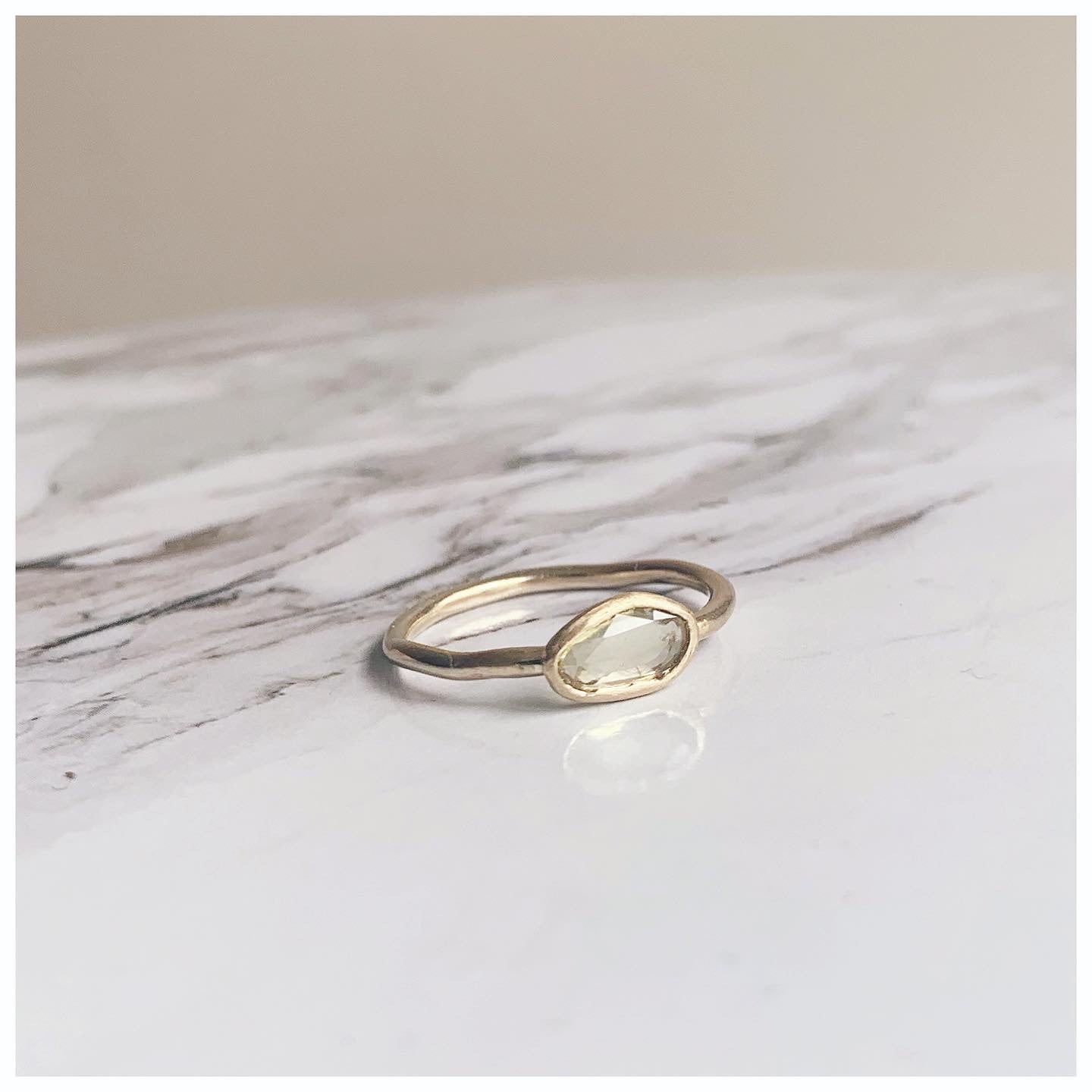 SIENNA - Beautiful Raw Sapphire & Recycled Gold Ring