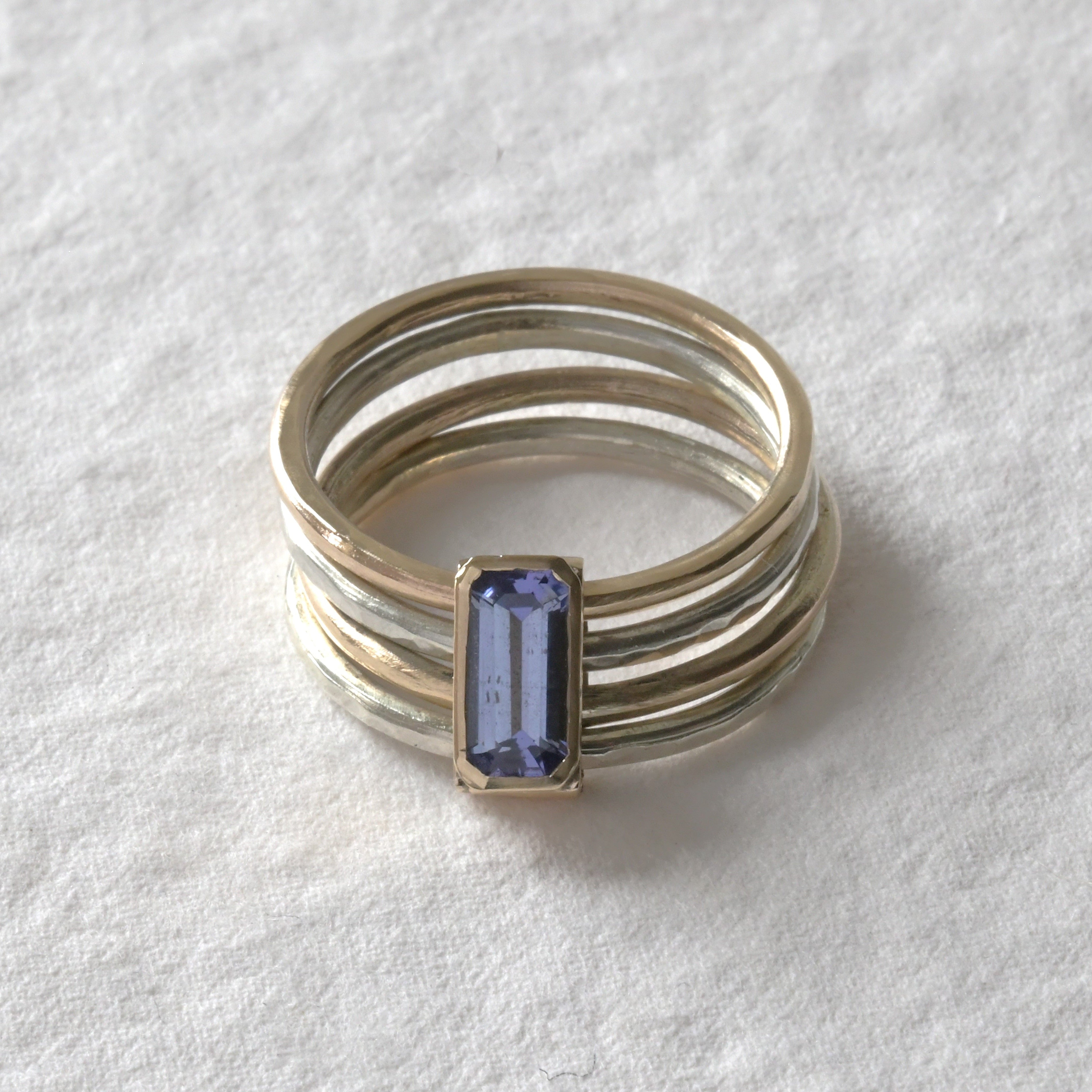Gold Tanzanite Stack
