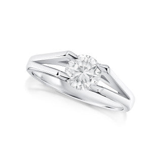 0.73ct Split Shank Platinum Ring