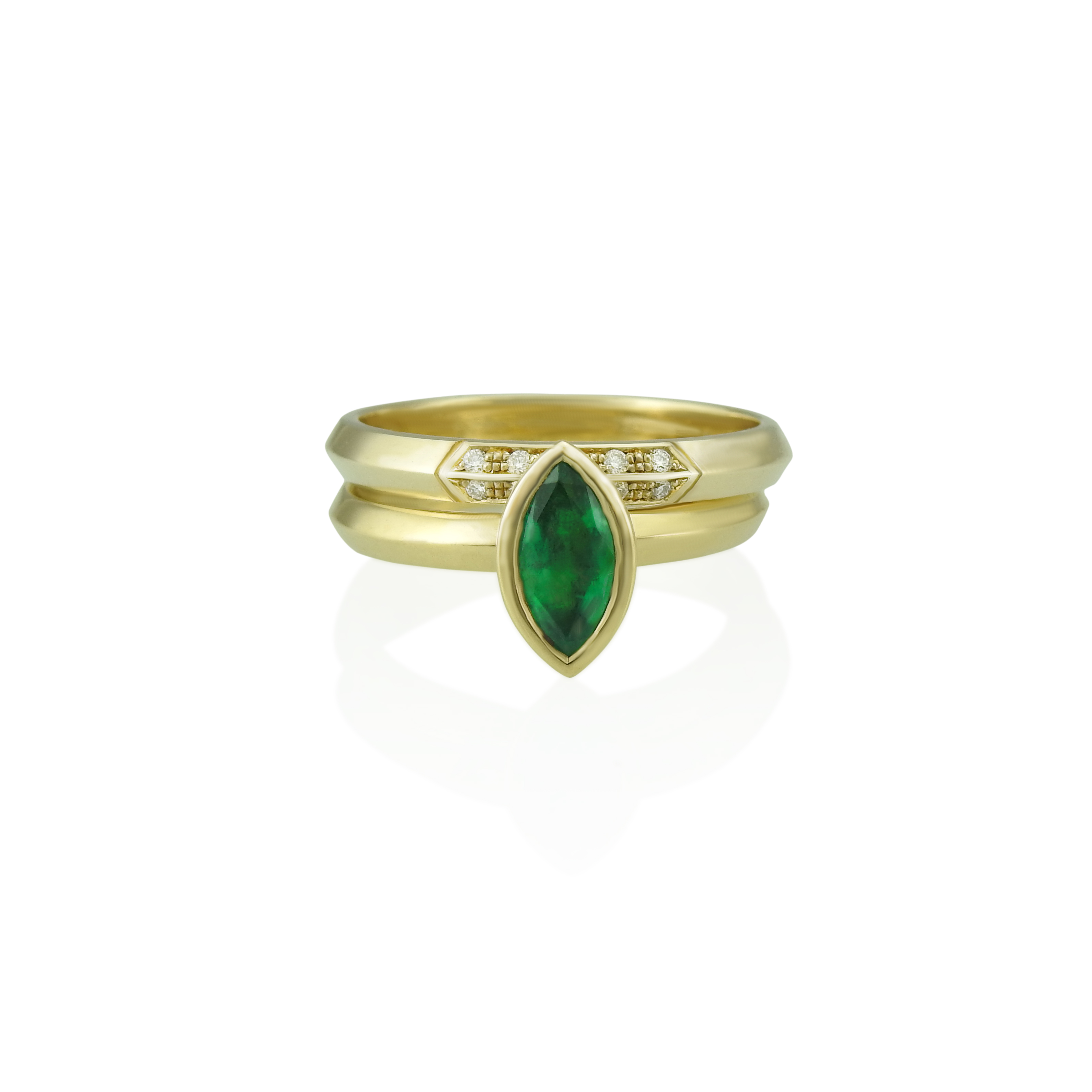 Marquise Emerald Engagement Ring