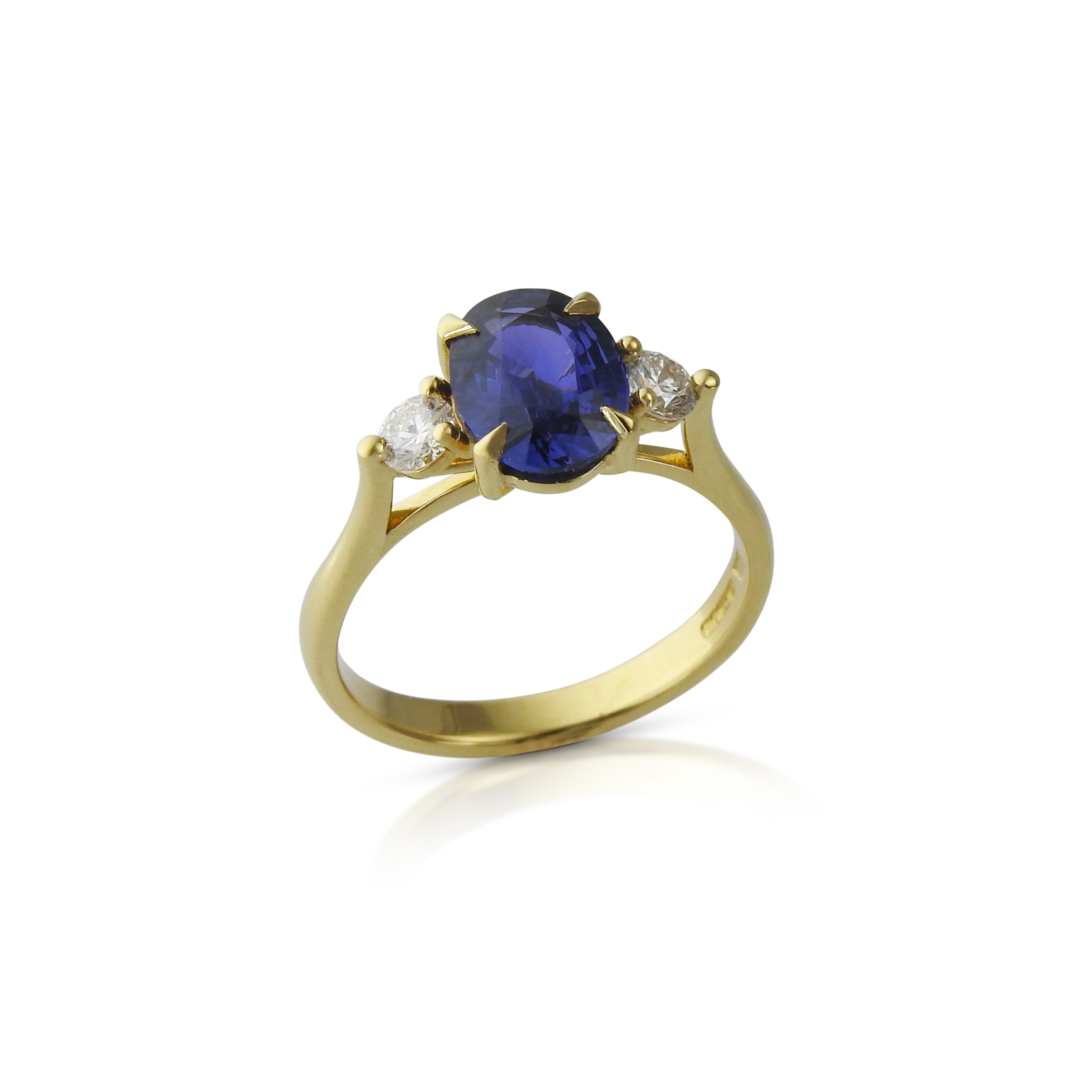 Sapphire & Diamond Engagement Ring