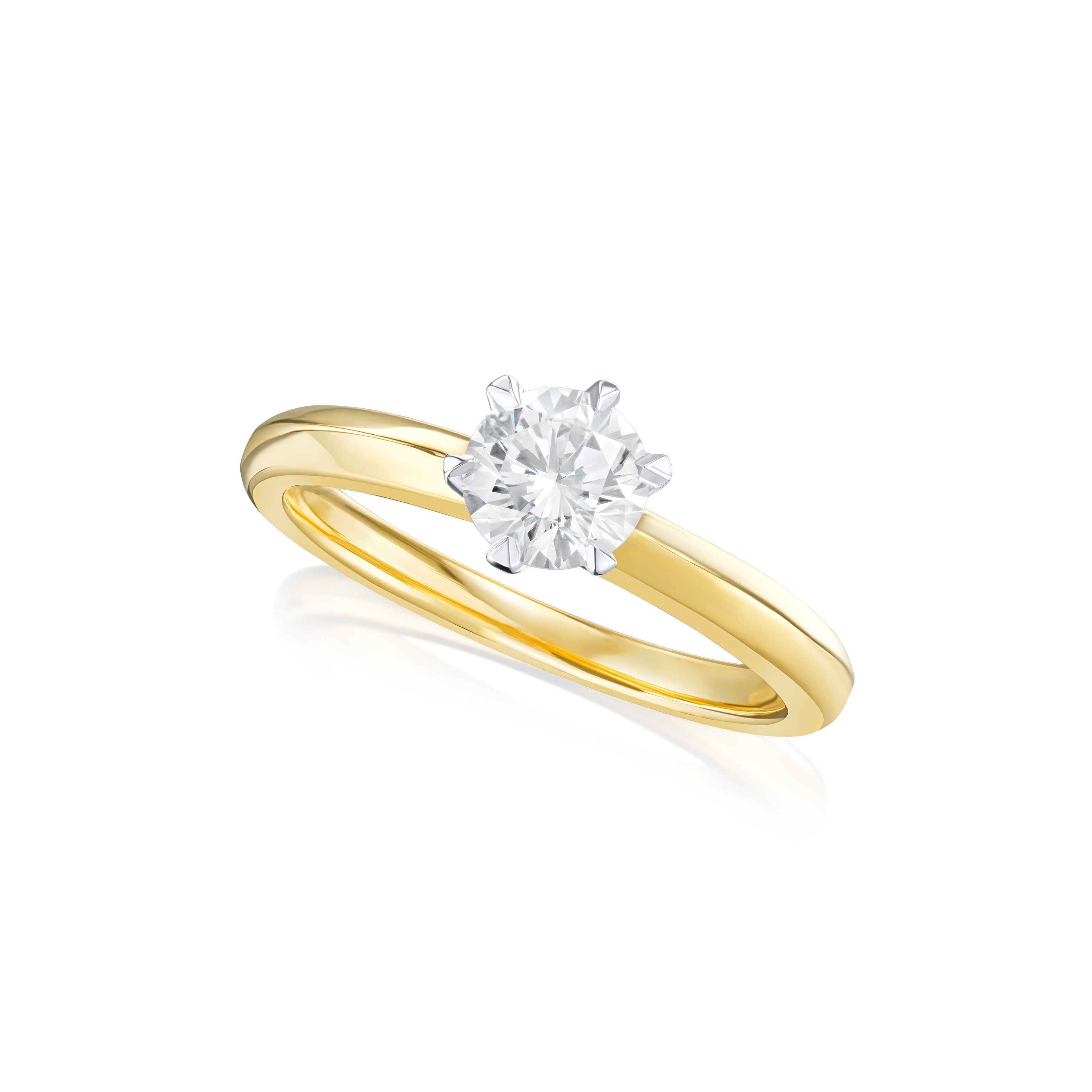 0.54ct Solitaire 18ct Yellow Gold & Platinum Ring