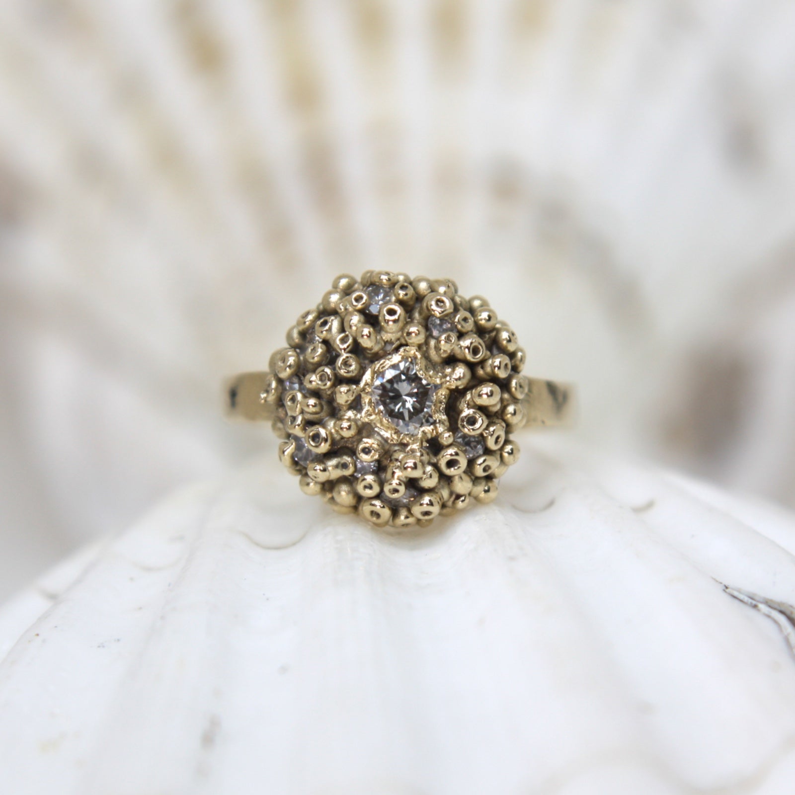 Cove Diamond Cluster ring