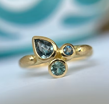 Sapphire Cluster ring