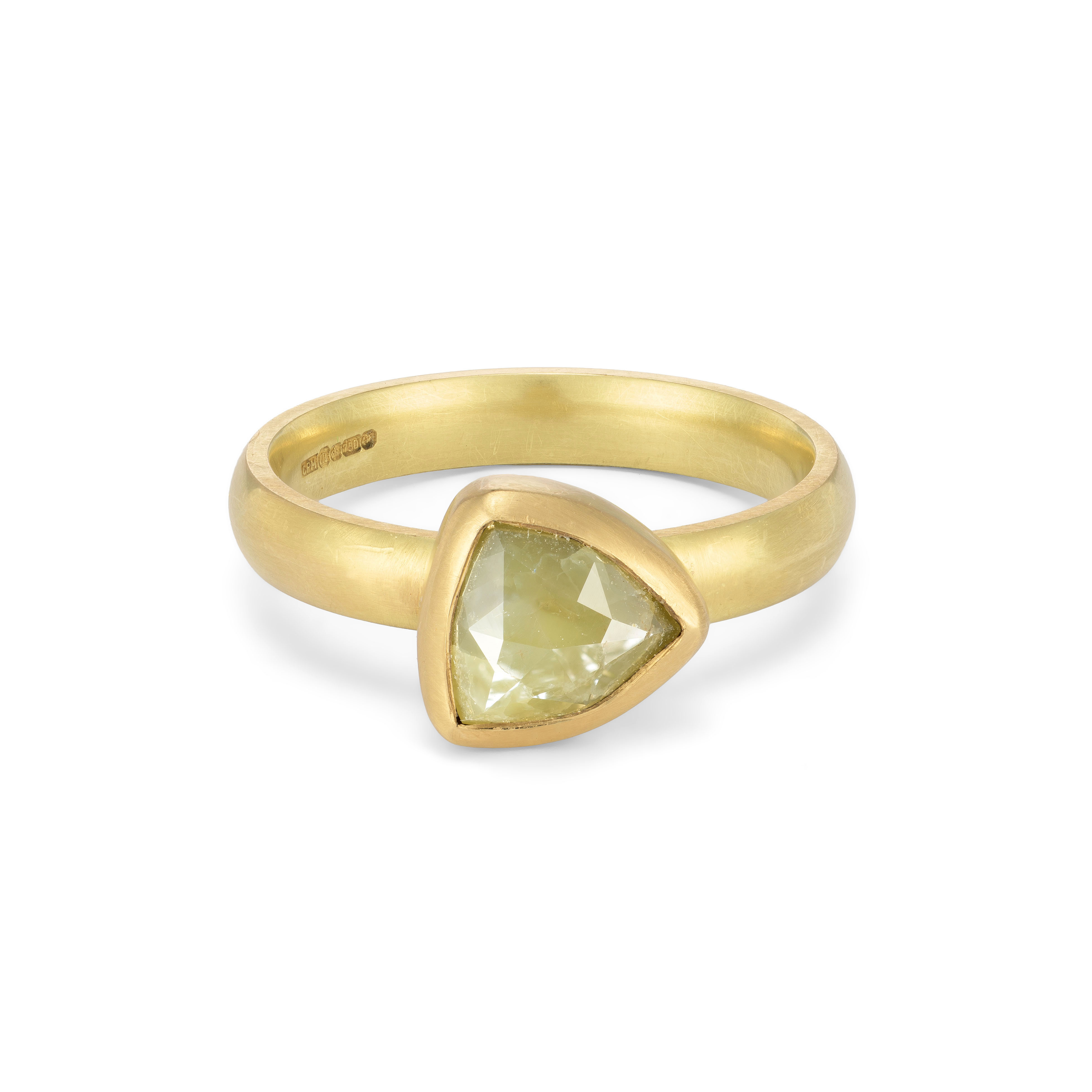 'Annie' Ring - Freeform diamond in 18ct yellow gold.