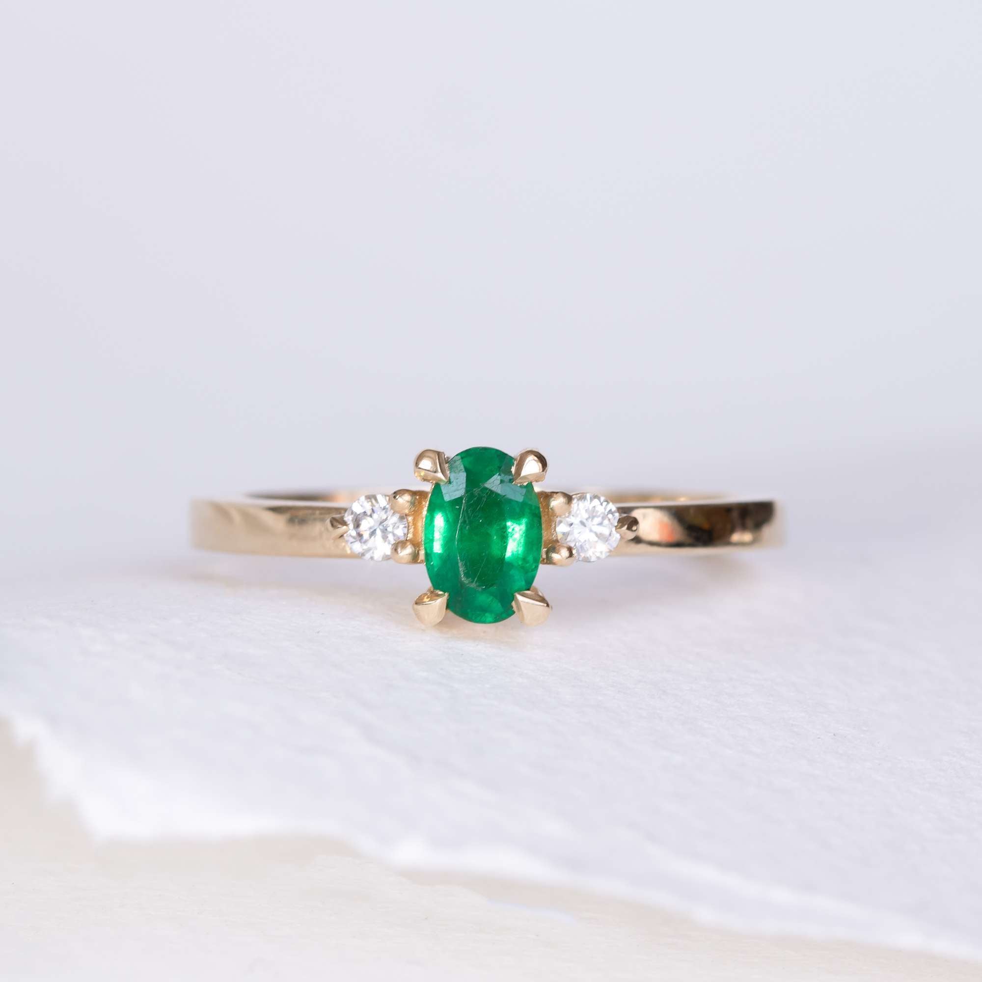 Emerald and Diamond Ring