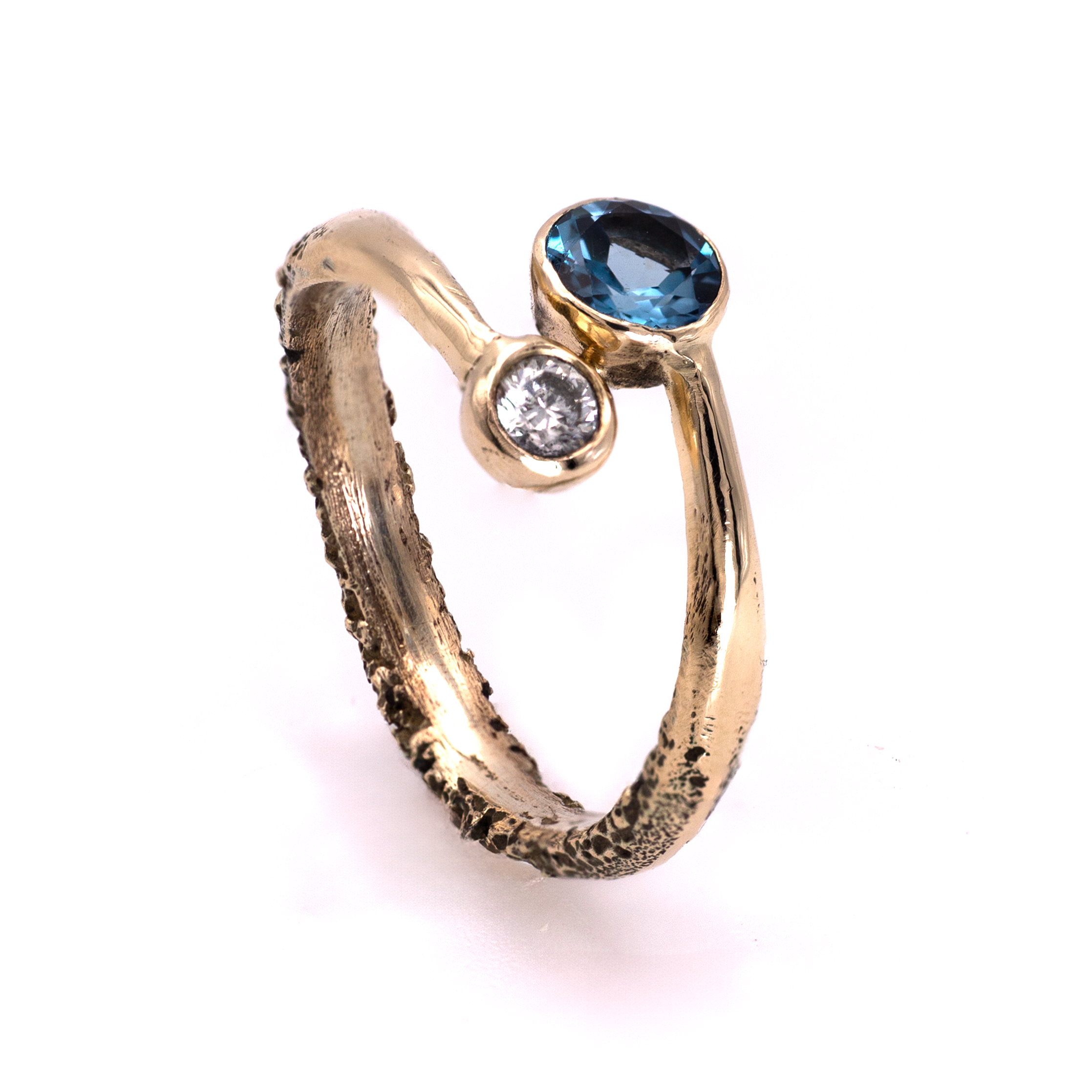 Toi et Moi Ring 2 - Topaz & Diamond