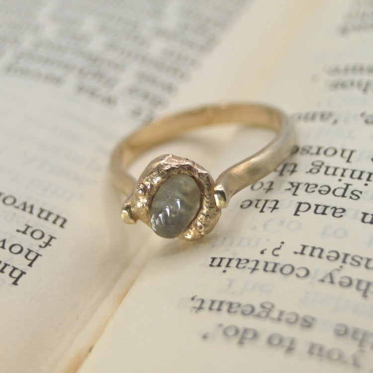 Unique 9ct Gold Ring - Rough 0.92 Diamond