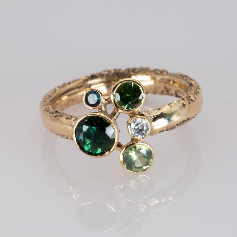 ATOMIUM RING 1 -  Sapphires and Diamond