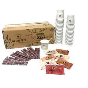 Kit Eco Bicchieri da caffè, palette e zucchero