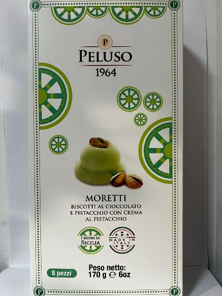 Moretti Biscotti farciti Cioccolato e Crema Pistacchio