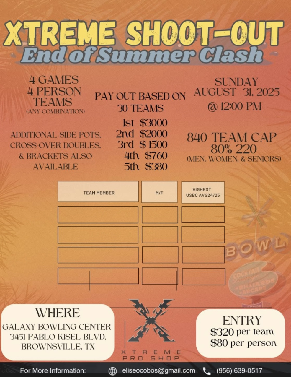 Xtreme Pro Shootout [SAMPLE] flyer
