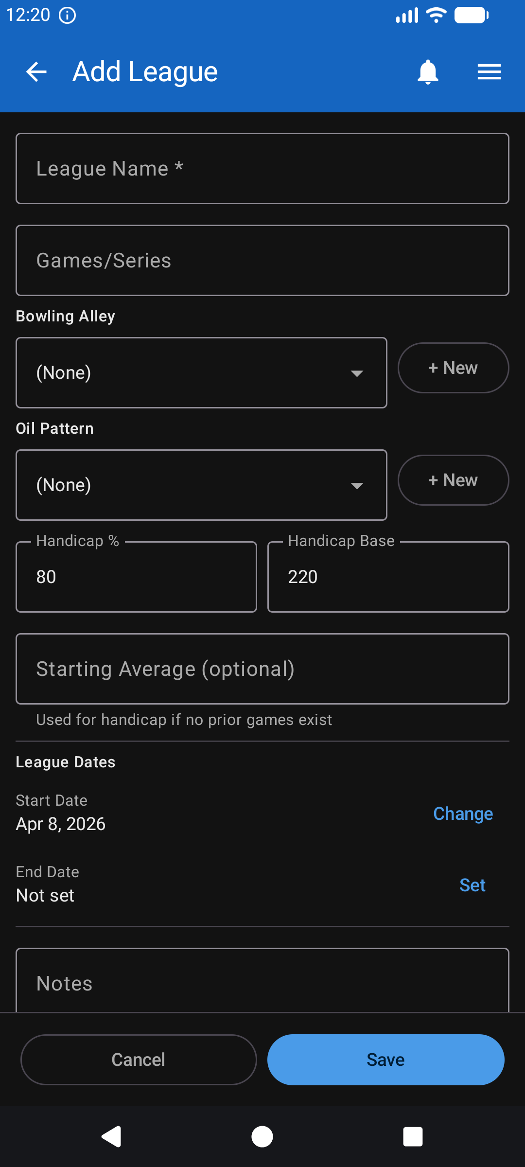 Leagues screenshot