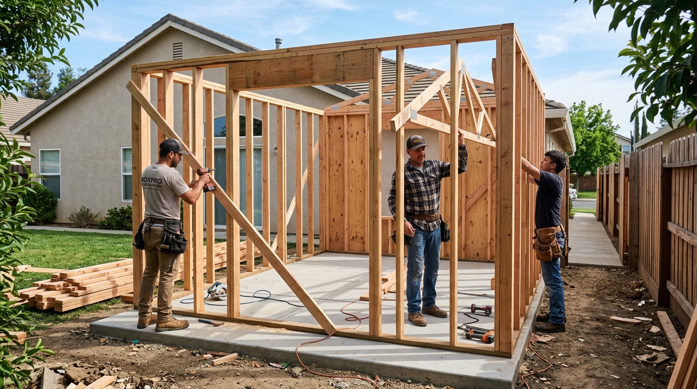 100% On-Site Heavy Timber 2x4 Framing Fitting Through Residential Gate in Marysville