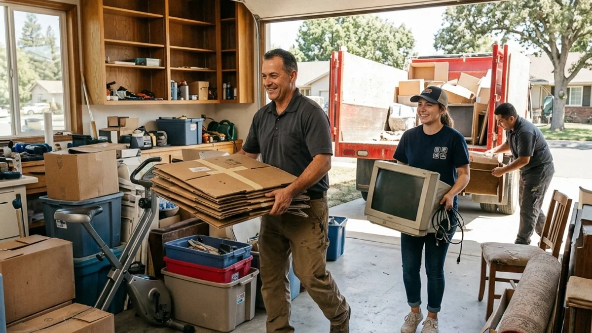 For just $59, you can clear a garage full of junk in Yuba City — cheaper than renting a dumpster. in Yuba City