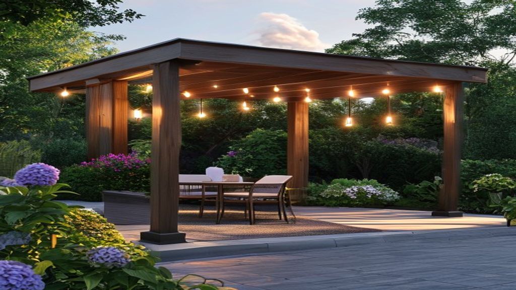 Custom Western Red Cedar Pergola Yuba City Section View