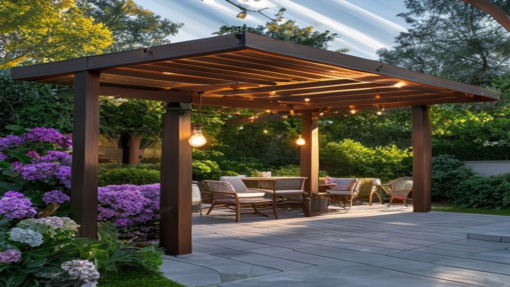 Custom Western Red Cedar Pergola Yuba City Section View