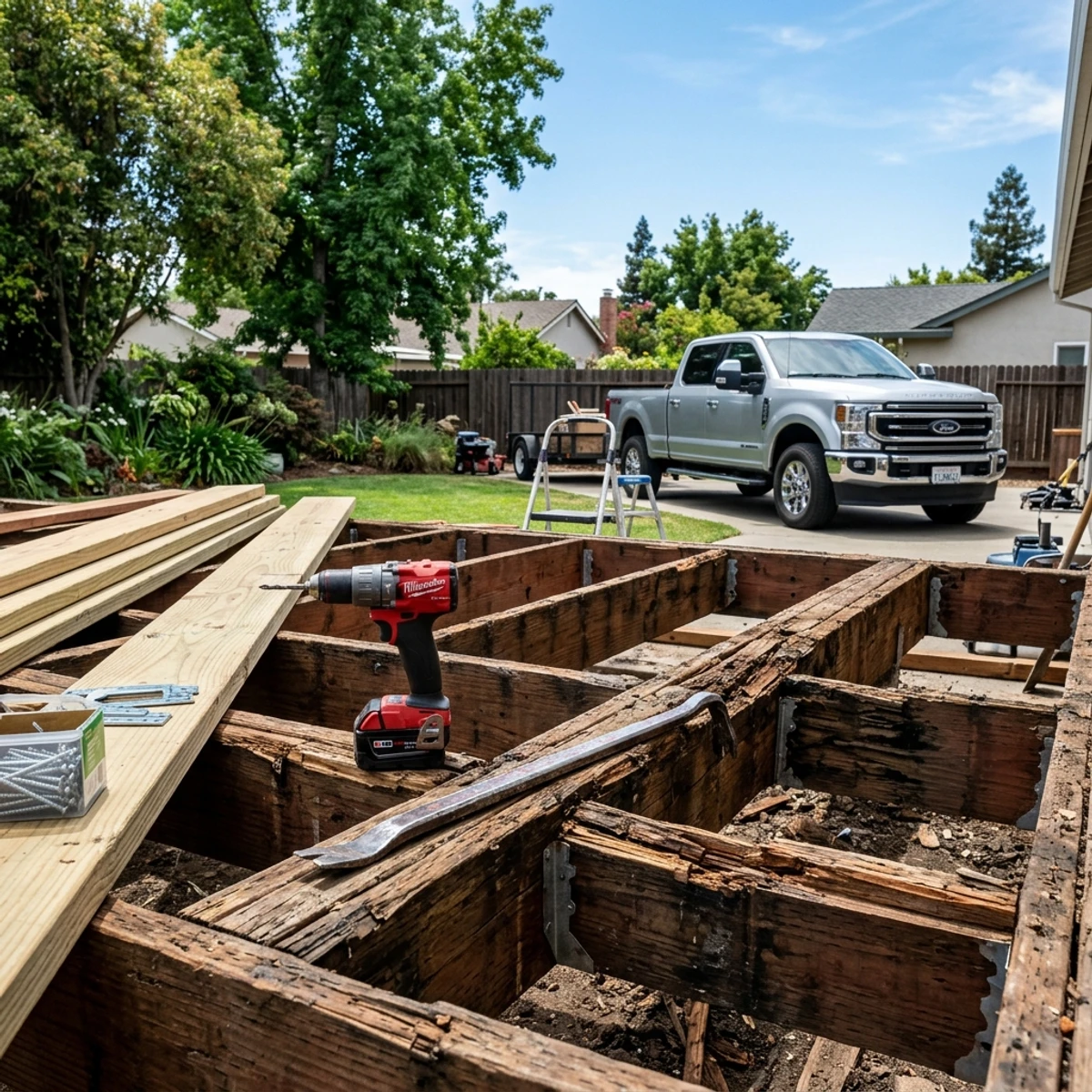 Yuba City homeowners dread discovering rot under their deck boards after a dry winter. in Yuba City