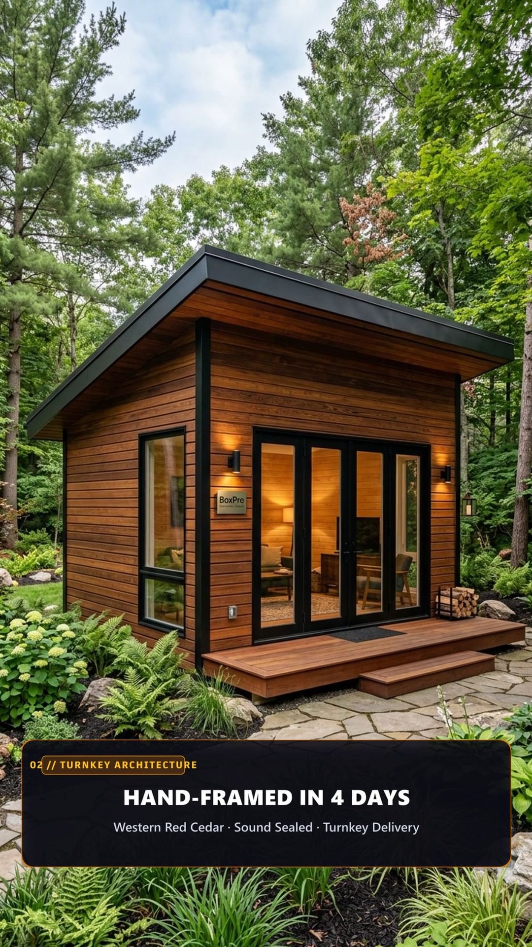 15x8 Modern Mono-Slope Acoustic Outpost - Domestic Awakened Space
