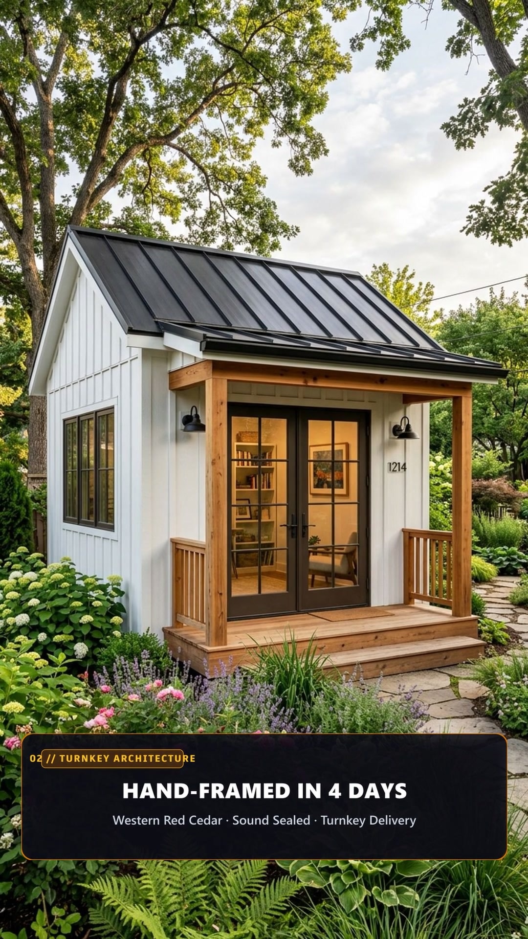 15x8 Modern Mono-Slope Acoustic Outpost - Domestic Awakened Space