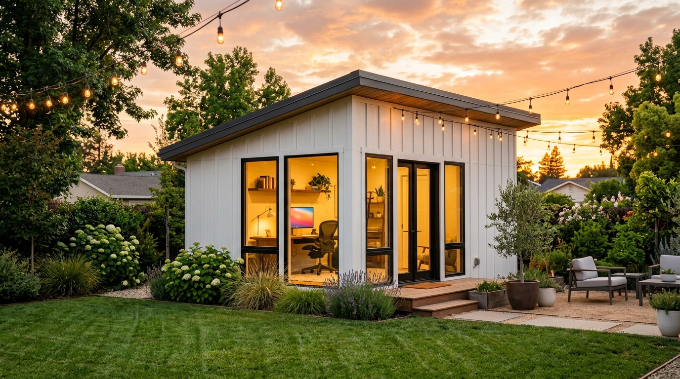 The Ultimate Backyard Home Office Studio for NorCal Work-From-Home Pros in Yuba City