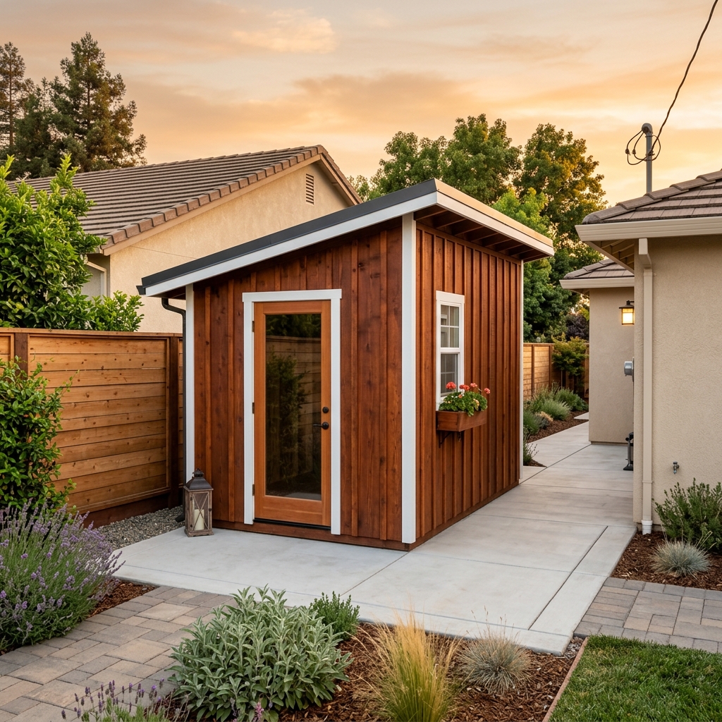 Permit-Exempt Side Yard Shed Yuba City