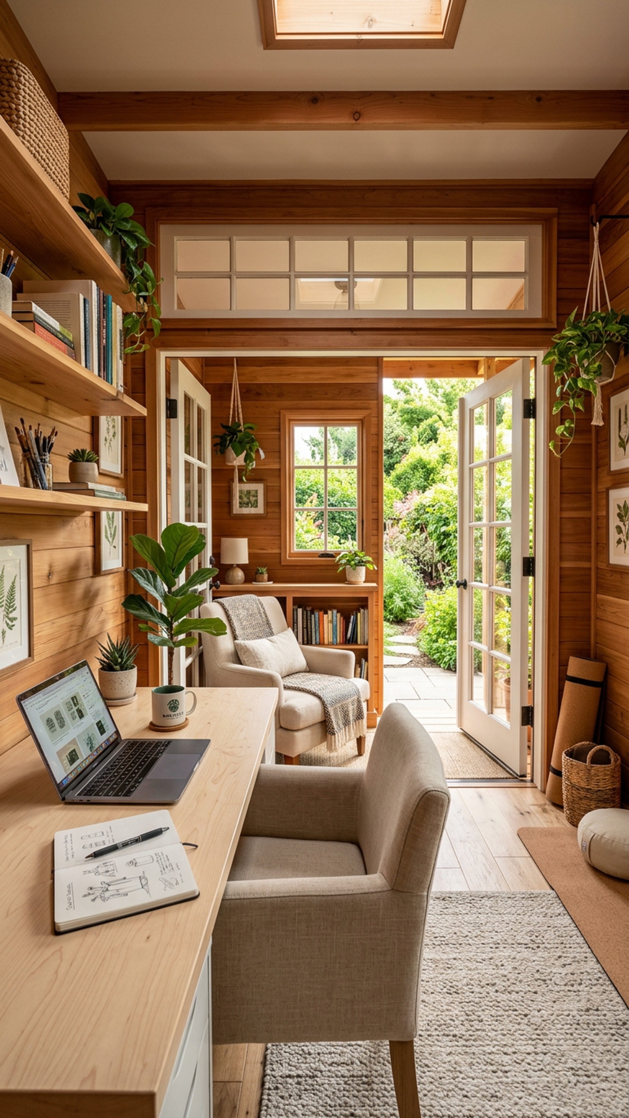 Inside Her Private Studio: Design Desk, Reading Nook & Yoga Corner