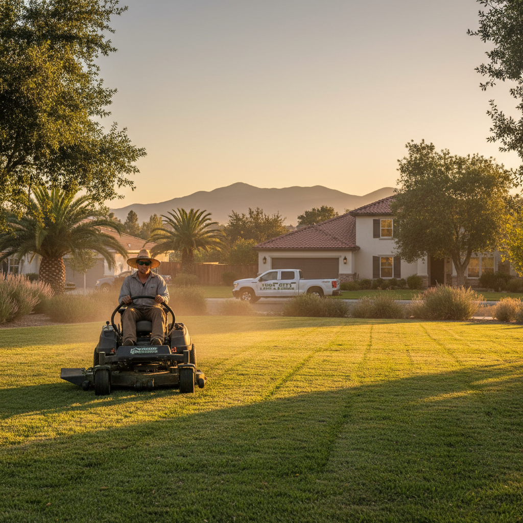 Lawn care services in Yuba City by Boxpro Express offering one visit lawn transformation solutions