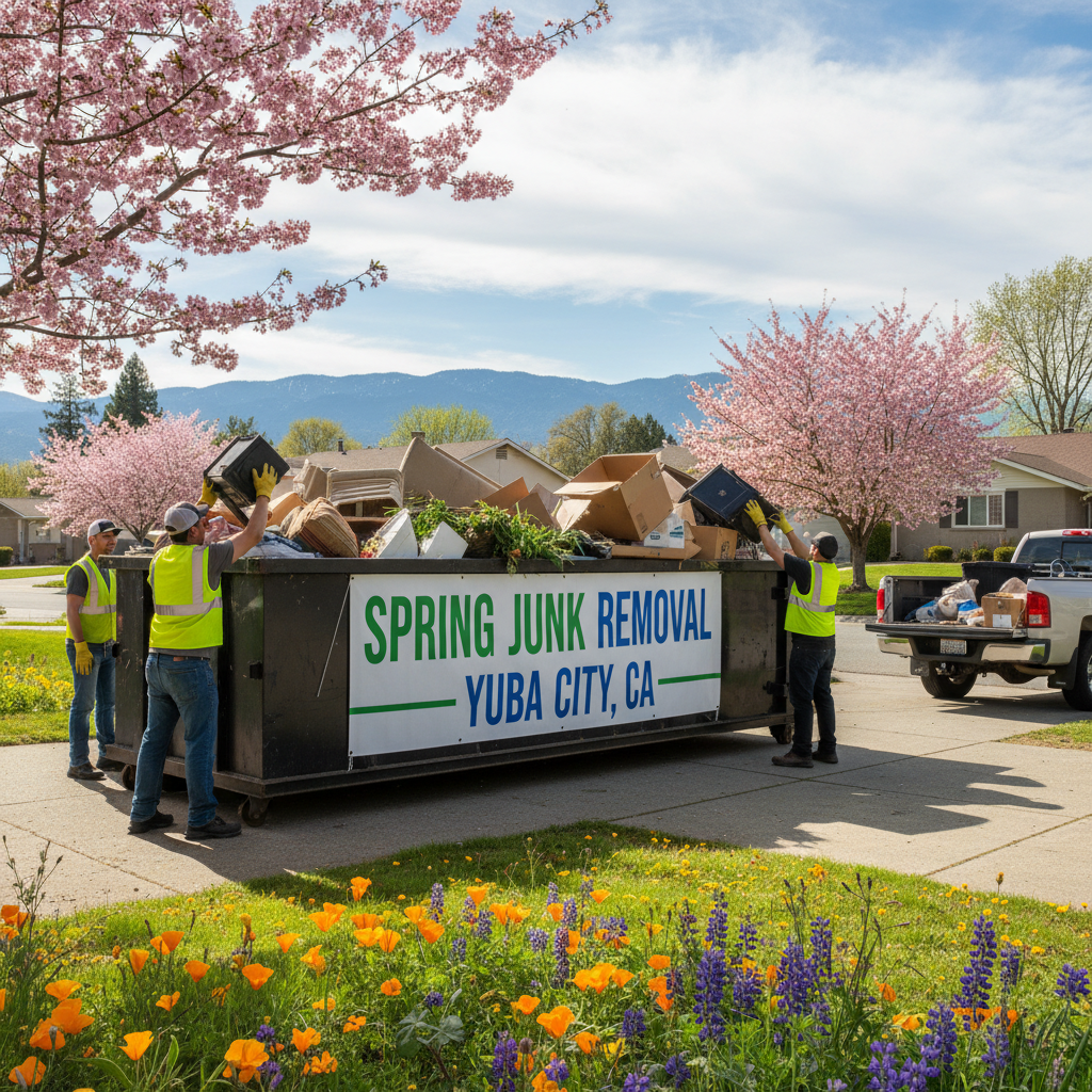 Boxpro Express Junk Removal in Yuba City for Spring Cleaning and Yard Waste Disposal Services