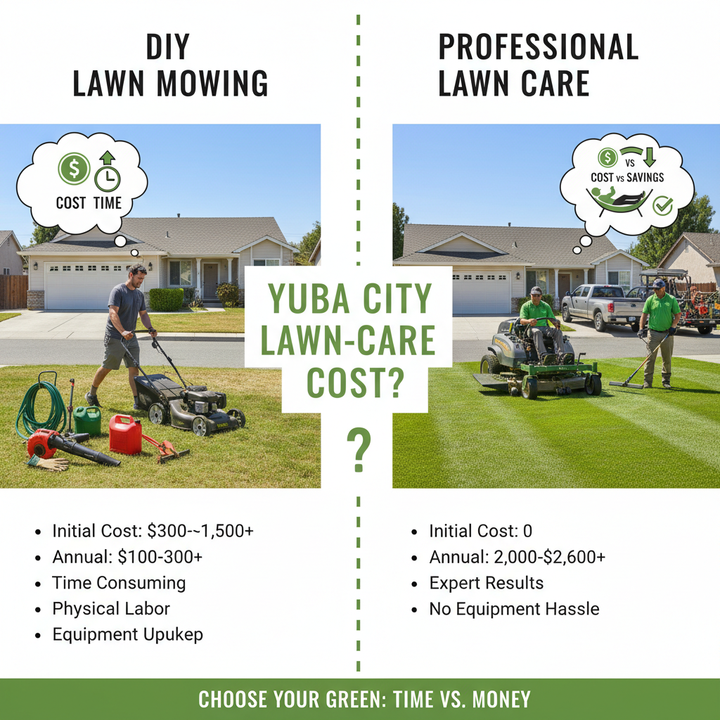 The Real Cost of DIY Lawn Mowing vs Hiring a Professional in Yuba City in Yuba City