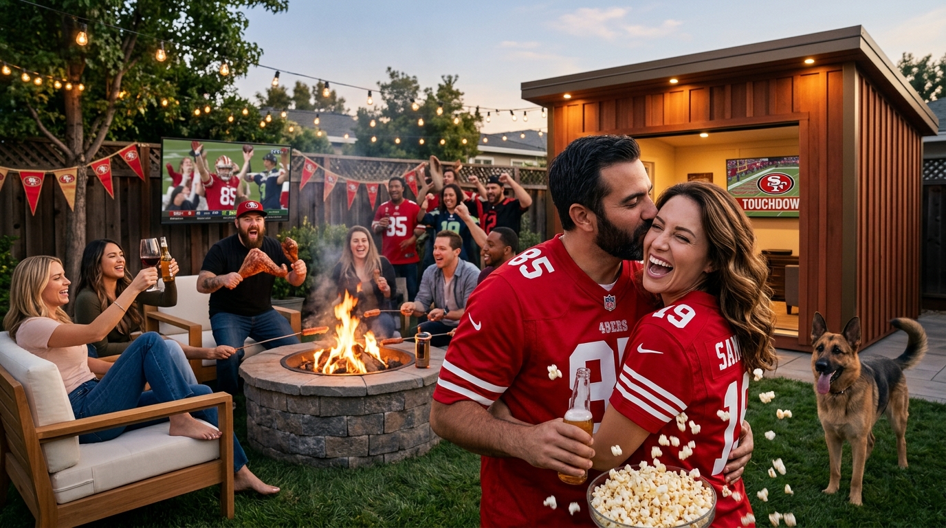 Game-Day Touchdown Backyard Celebration in the 15x8 Man Cave Edition