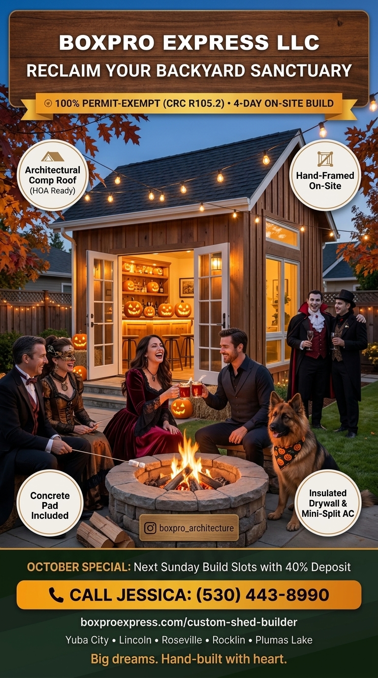 The Fireside Cider & Marshmallow Exhale: Why NorCal Families Are Building 15x8 Backyard Garden Cottages in 4 Days