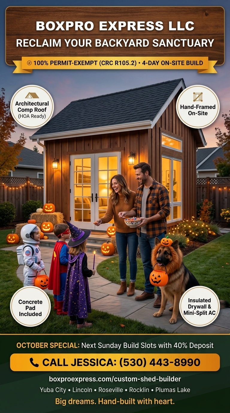 The NorCal Halloween Sanctuary: How a 15x8 Backyard Studio Redefines Family Autumns Without Permits