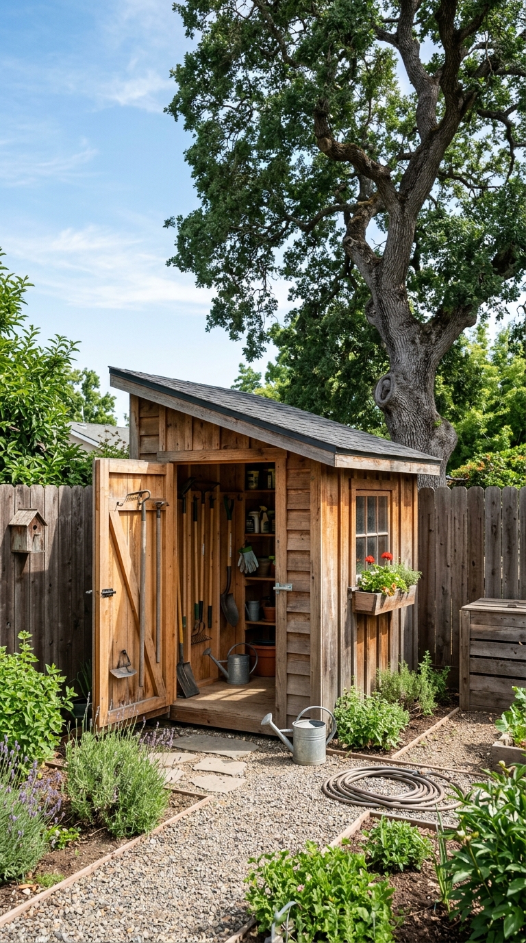 Custom Utility & Sideyard Lean-To Sheds in Gridley, CA (8x10)