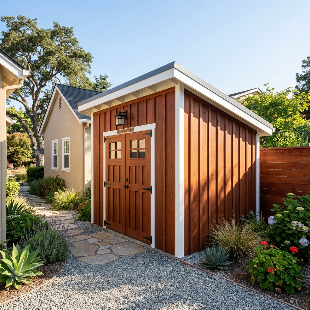side yard utility shed live oak