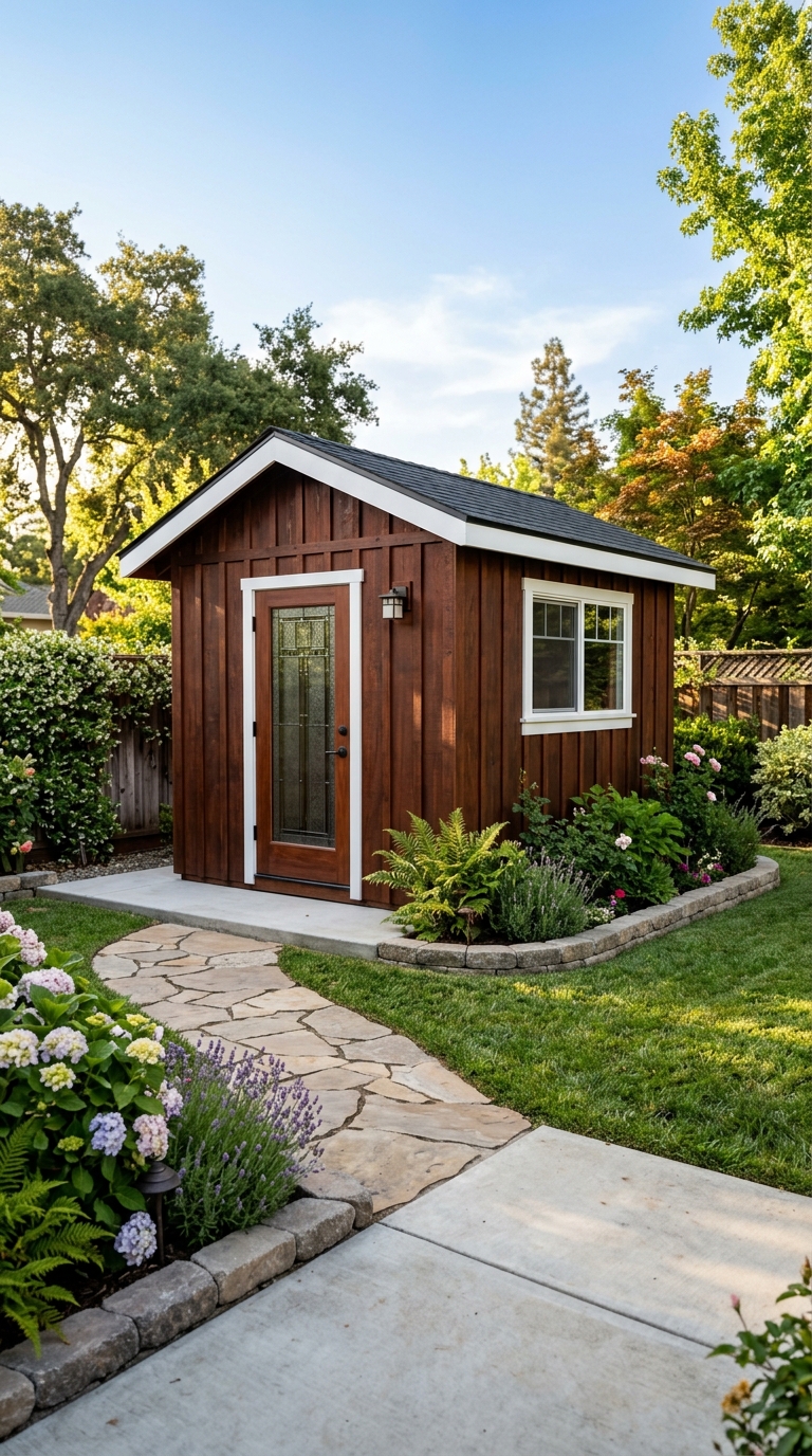 Custom Wooden Sheds in Sutter, CA: The Sutter Executive (15x8)