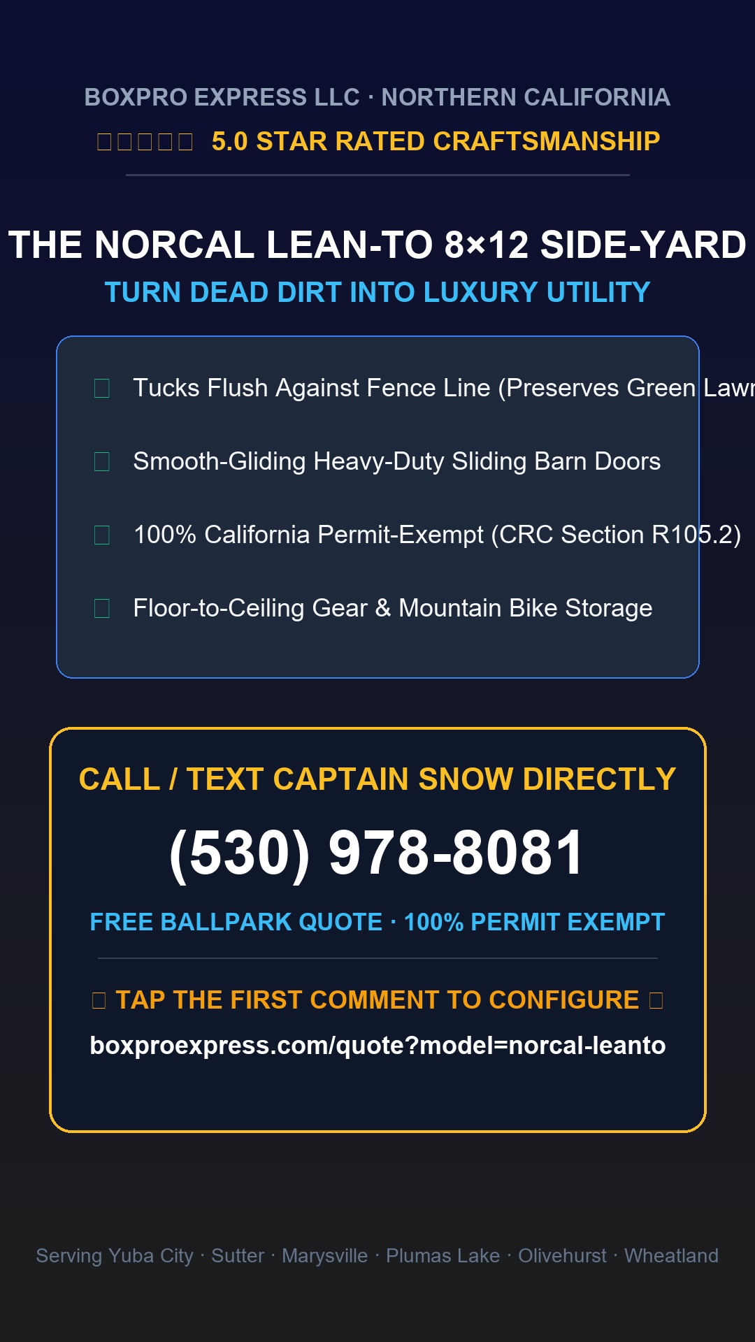 Slide 9: Get Your Instant Ballpark Quote: Call (530) 978-8081 for free on-site measurement.